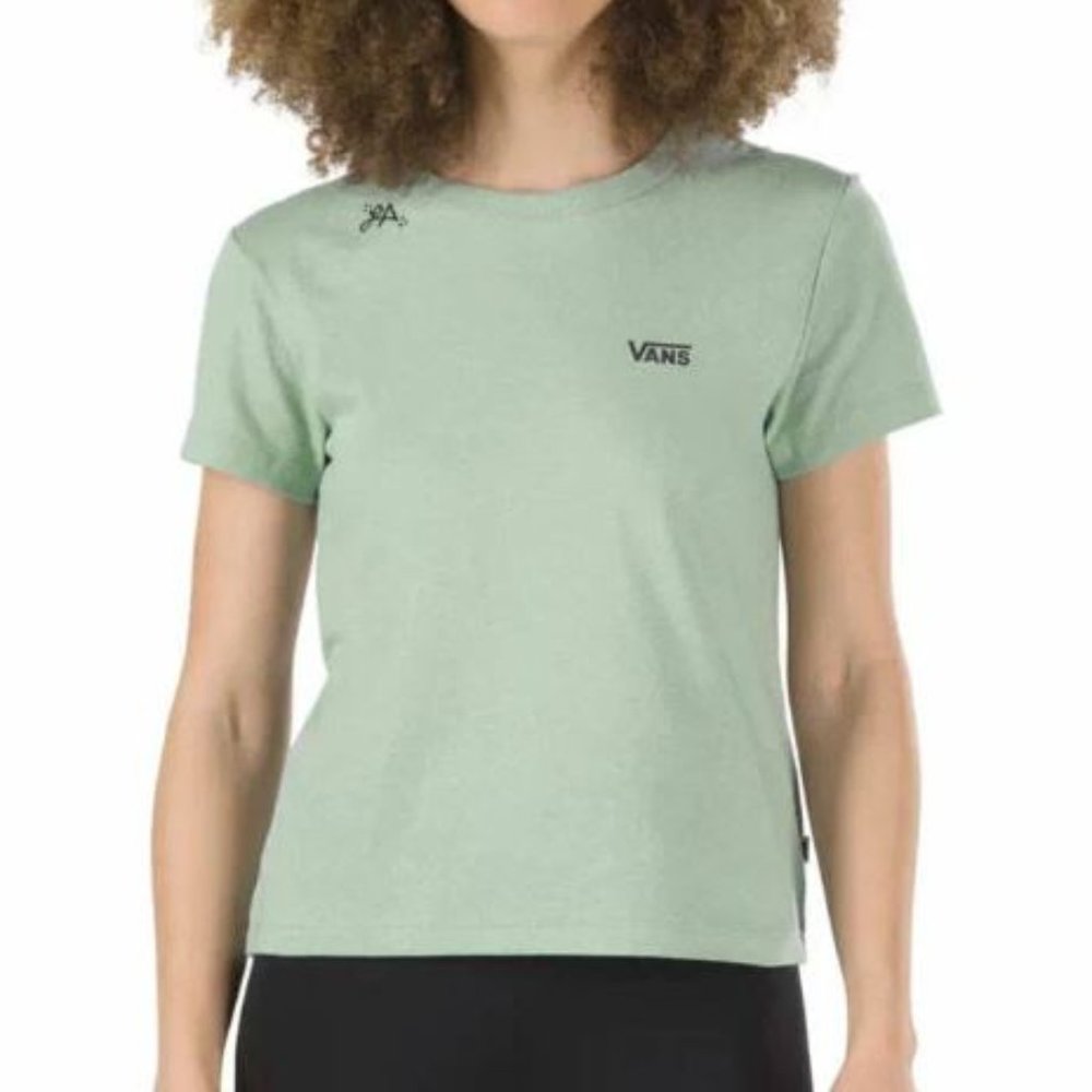 NWT! Vans Heart Lizzie Baby Tee Women's T Shirt Blue Surf XSML
